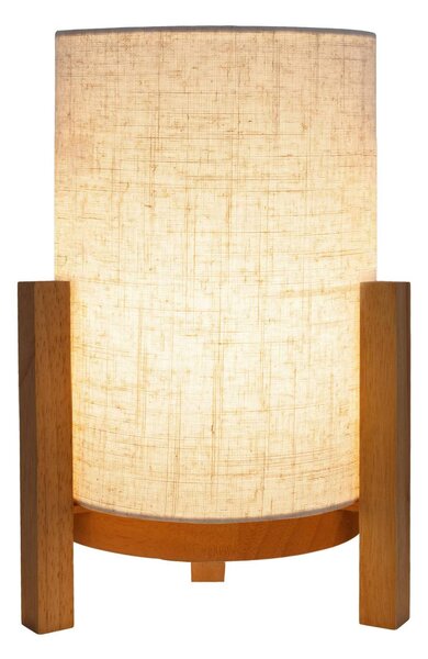 Näve Stolná LED lampa Madita, výška 32 cm, prírodná/látka, Svetlé drevo, Obývacia izba / jedáleň, Drevo, Stojacie svietidlo