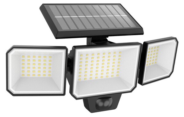 Philips LED solárne nástenné svetlo Nysil, 3-pl., senzor, Čierna, Plast, Moderný, Solárne svietidlá