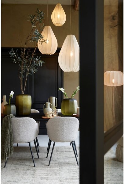 Béžové závesné svietidlo s textilným tienidlom ø 28 cm Itela – Light & Living