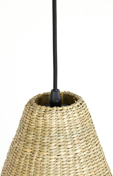 Závesné svietidlo v prírodnej farbe s tienidlom z morskej trávy ø 20 cm Latika – Light & Living
