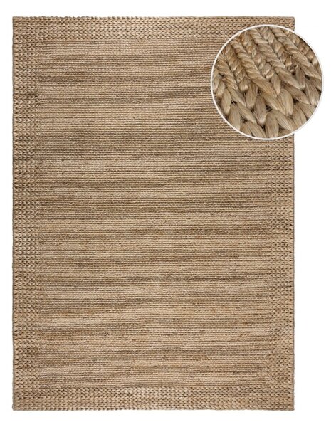Ručne tkaný kenafový koberec v prírodnej farbe 120x170 cm Drew Border – Flair Rugs