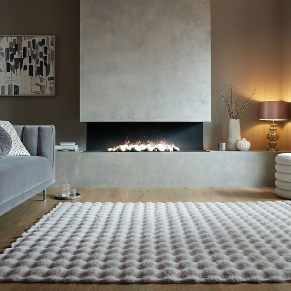Svetlosivá syntetická kožušina 180x290 cm Waffle Faux Fur – Flair Rugs