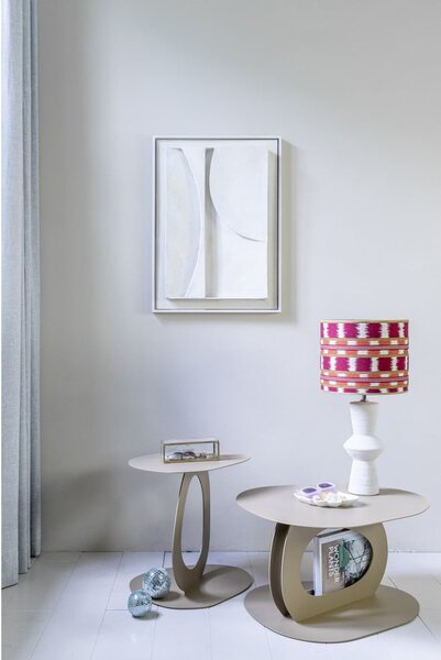 Béžový kovový konferenčný stolík 55x66 cm Tonda – Spinder Design