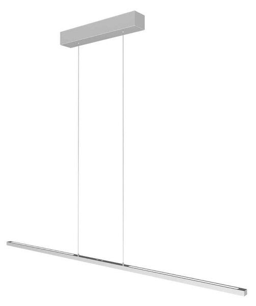 LED závesné svietidlo Bande, 150 cm, hore/dole, oceľ, stmievač, Hliník / sivá / zinok, Obývacia izba / jedáleň, kov, Moderný, Závesné svietidlo