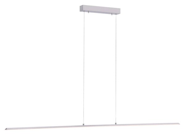 PURE LED závesné svetlo Lite, strieborné, 160 cm, stmievateľné, Hliník / sivá / zinok, Obývacia izba / jedáleň, Hliník, Moderný, Závesné svietidlo