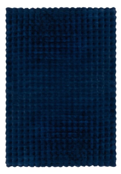 Tmavomodrá syntetická kožušina 80x150 cm Waffle Faux Fur – Flair Rugs