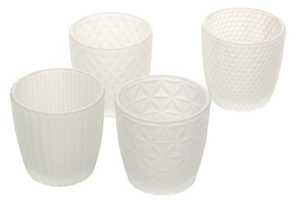 Svietniky Altare 4 ks. milk glass