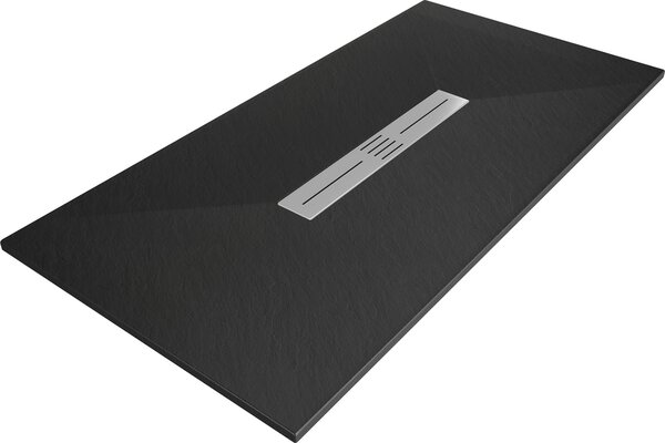 Mexen Toro, SMC obdĺžniková sprchová vanička 150 x 70 cm, čierna matná, 43707015