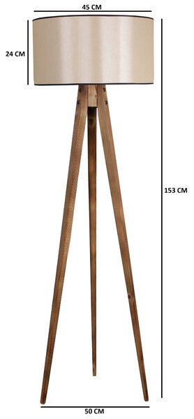 ASIR Stojacia lampa TRIPOD hnedá