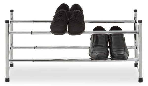Kovový teleskopický stojan na topánky v striebornej farbe – Premier Housewares