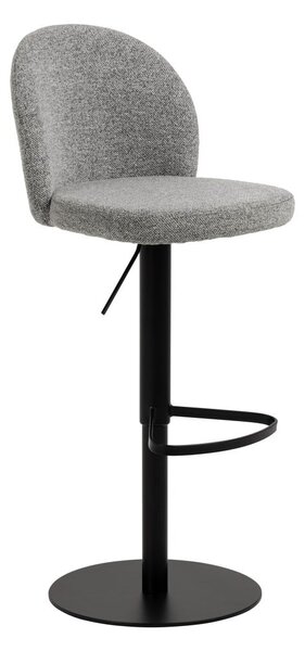 Čierno-sivá barová stolička s nastaviteľnou výškou (výška sedadla 55 cm) Patricia – Actona
