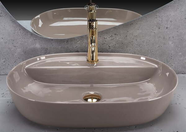 Umývadlo na dosku REA Aura 61 Beige Shiny