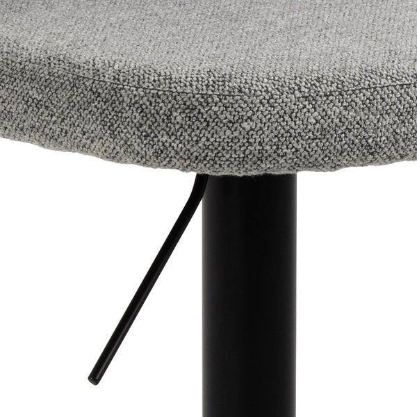 Čierno-sivá barová stolička s nastaviteľnou výškou (výška sedadla 55 cm) Patricia – Actona
