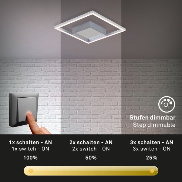 Briloner 3105-018 - LED Stmievateľné stropné svietidlo FRAMES LED/9,7W/230V
