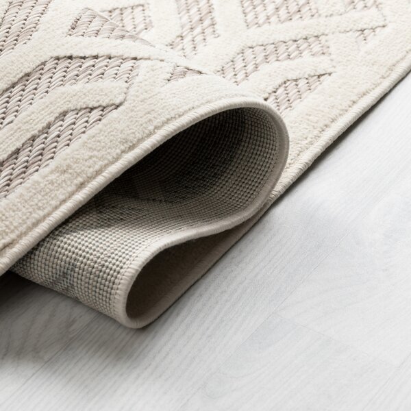 Flair Rugs , Kusový koberec Piatto Mataro Natural – na von aj na doma, 200x290, béžová, chodba / predsieň