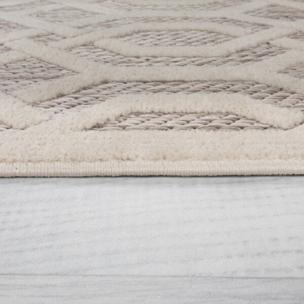 Flair Rugs , Kusový koberec Piatto Mataro Natural – na von aj na doma, 200x290, béžová, chodba / predsieň