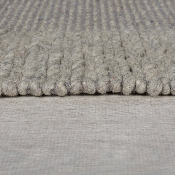 Flair Rugs, Kusový koberec Rue Plait Grey, 120x170, šedá, obývacia izba