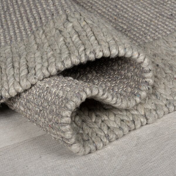 Flair Rugs, Kusový koberec Rue Plait Grey, 120x170, šedá, obývacia izba