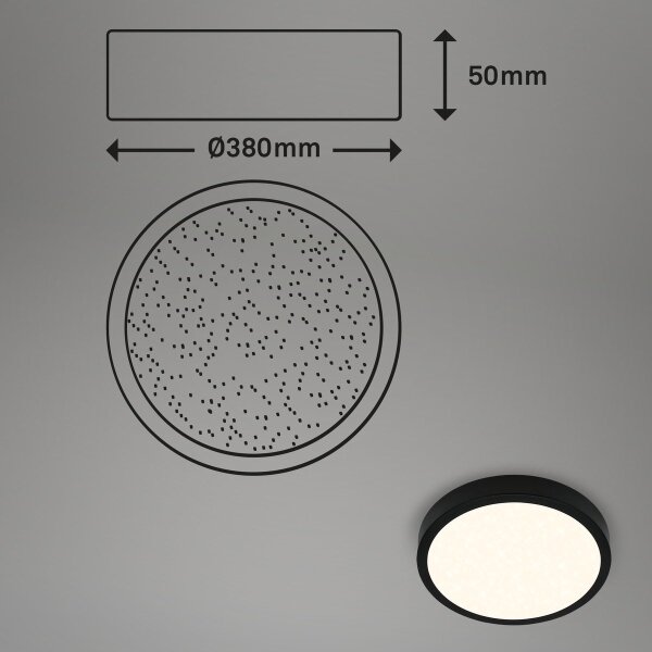 Briloner 3704-015- LED Stmievateľné stropné svietidlo RUNA LED/22W/230V čierna + DO