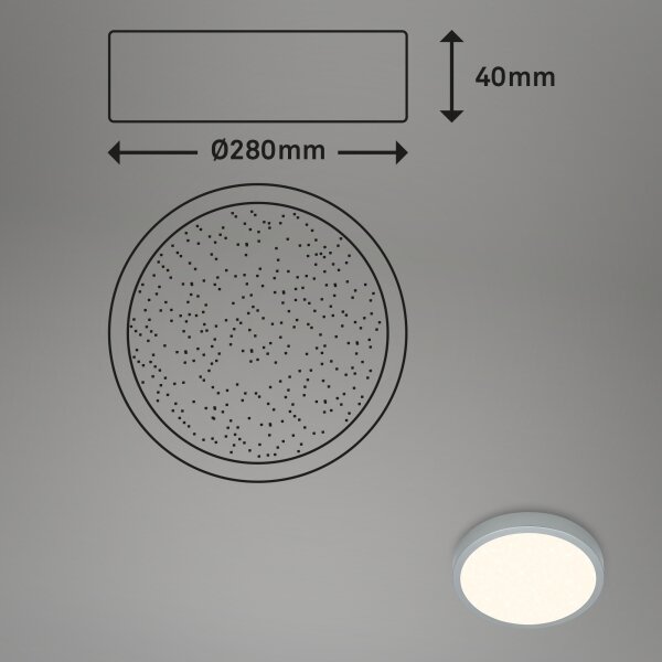 Briloner 3701-014 - LED Stmievateľné stropné svietidlo RUNA LED/18W/230V + DO