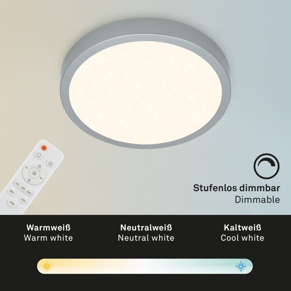 Briloner 3701-014 - LED Stmievateľné stropné svietidlo RUNA LED/18W/230V + DO