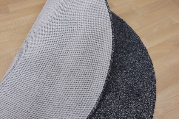 Vopi , Kusový koberec Apollo Soft antra kruh, 100x100 (priemer) kruh, šedá, chodba / predsieň