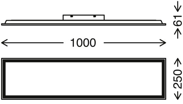 Brilo - LED Stmievateľné stropné svietidlo PIATTO LED/24W/230V 100x25 cm + DO