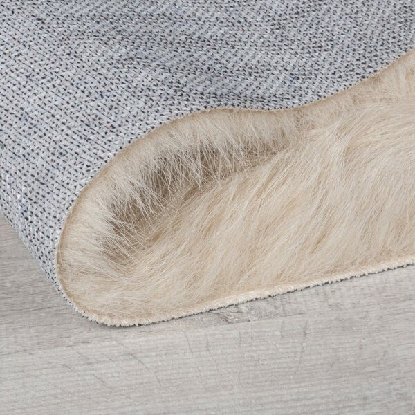 Krémová syntetická kožušina 80x150 cm Waffle Faux Fur – Flair Rugs