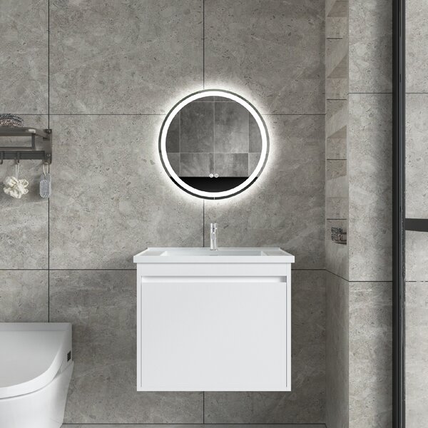 Erga Carla, okrúhle LED zrkadlo 50cm, 1150 lm, 3 farby svetla, ERG-V01-208-5050