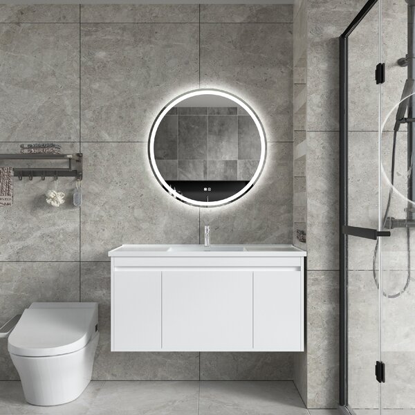 Erga Carla, okrúhle LED zrkadlo 70cm, 1610 lm, 3 farby svetla, ERG-V01-208-7070