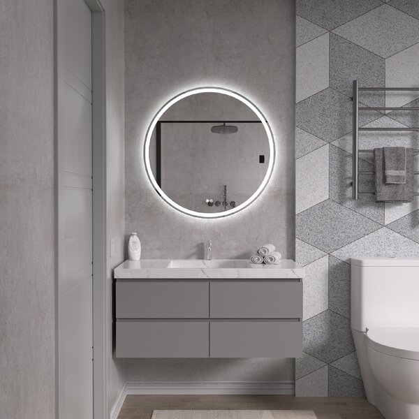 Erga Carla, okrúhle LED zrkadlo 80cm, 1840 lm, 3 farby svetla, ERG-V01-208-8080