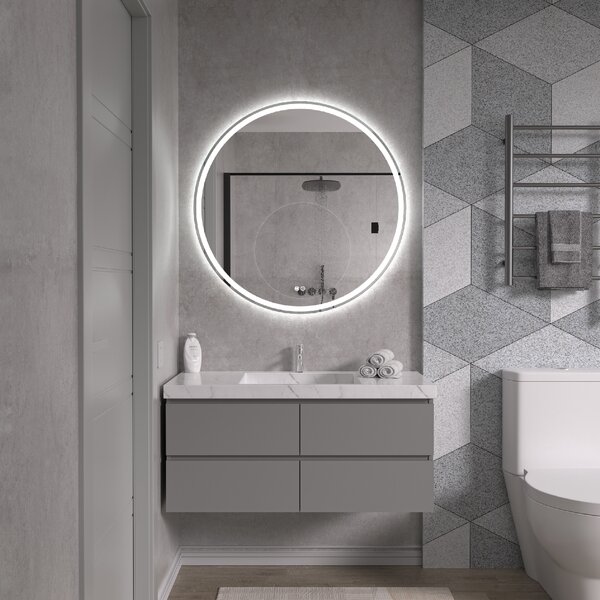 Erga Carla, okrúhle LED zrkadlo 90cm, 2070 lm, 3 farby svetla, ERG-V01-208-9090