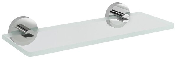 Sapho Sapho, X-ROUND sklenená polica 200mm, chróm/čiré sklo, XR009-12