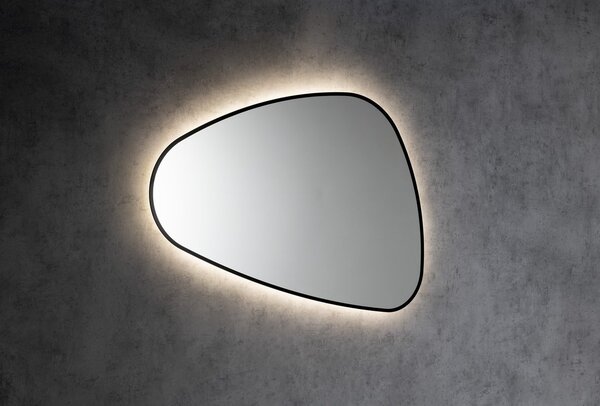 Sapho Sapho, ELENA LED podsvietené zrkadlo 20W, 68x96cm, čierna mat, 30574CI