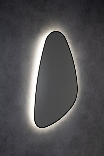 Sapho Sapho, ELENA LED podsvietené zrkadlo 20W, 68x96cm, čierna mat, 30574CI