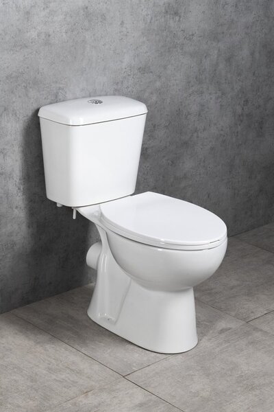 Aqualine Aqualine, JOSE WC kombi, dvojtlačítko 3/6l, zadný odpad, biela, PS8812