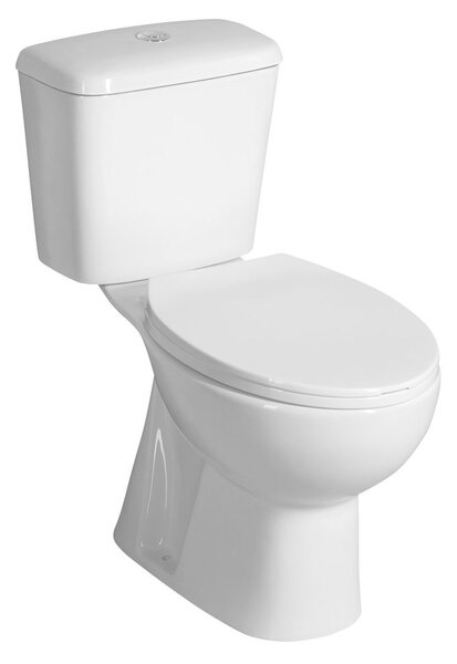 Aqualine Aqualine, MANUEL WC kombi misa s nádržkou vrátane splachovacej súpravy, spodný odpad, biela, PS8814