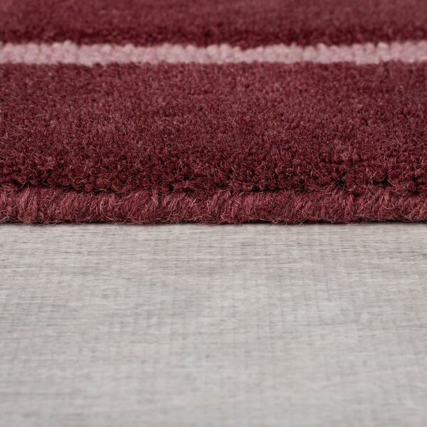 Vínový ručne tkaný vlnený koberec 150x240 cm Split Ombre Shaped – Flair Rugs