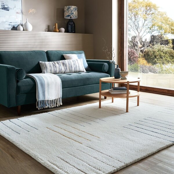 Krémový ručne tkaný vlnený koberec 200x290 cm Dottie Geometric – Flair Rugs