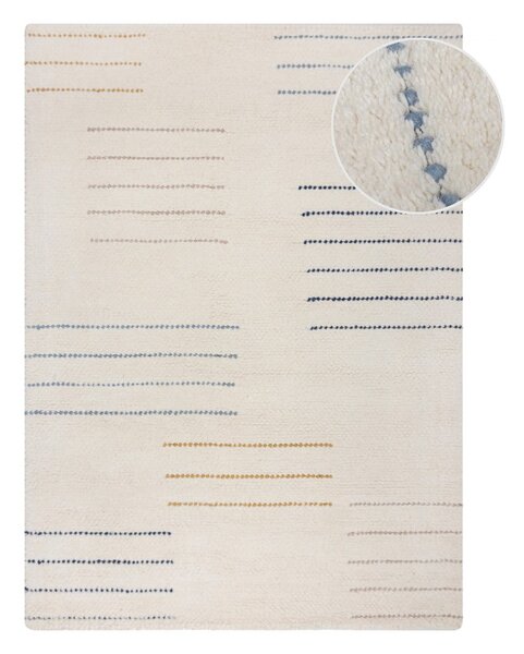 Krémový ručne tkaný vlnený koberec 200x290 cm Dottie Geometric – Flair Rugs