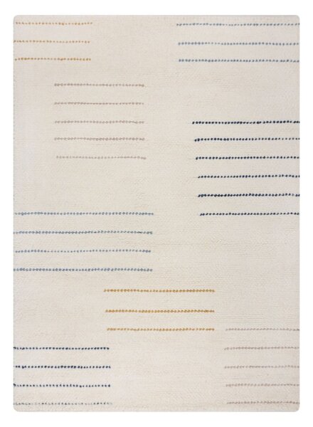 Krémový ručne tkaný vlnený koberec 200x290 cm Dottie Geometric – Flair Rugs
