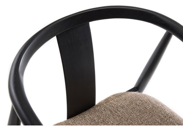 Čierna/béžová jedálenská stolička Relate – Unique Furniture