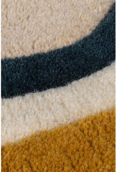 Krémový ručne tkaný vlnený koberec 120x170 cm Leo Scallop – Flair Rugs