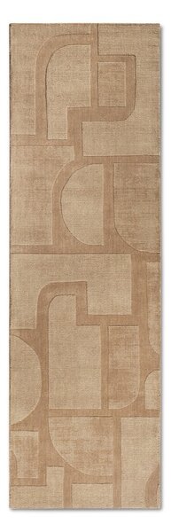 Béžový ručne tkaný vlnený behúň 80x250 cm Alexis – Villeroy&Boch