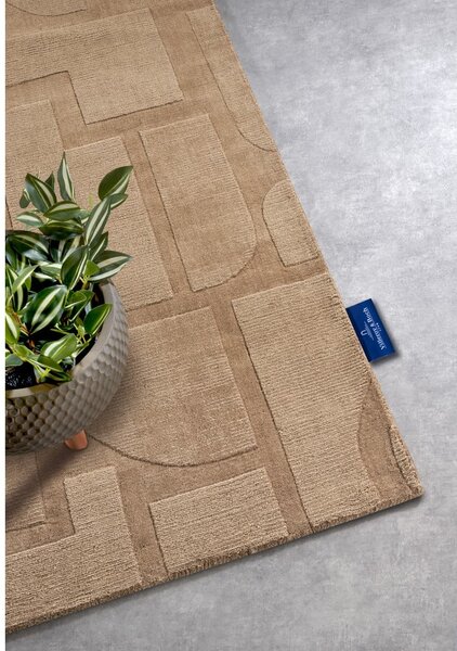 Béžový ručne tkaný vlnený behúň 80x250 cm Alexis – Villeroy&Boch