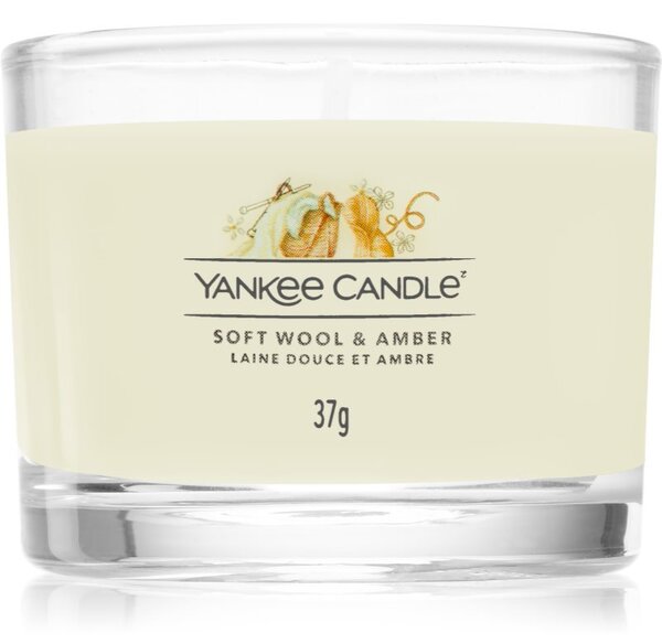 Yankee Candle Soft Wool & Amber votívna sviečka 37 g