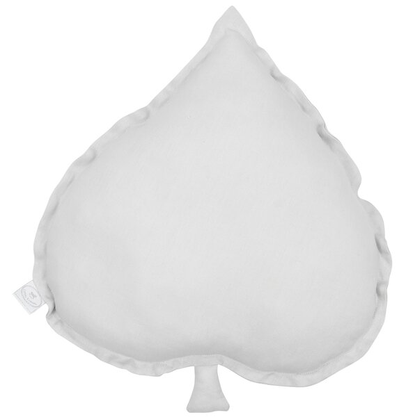 Cotton & Sweets Ľanový vankúš lipový list svetlo sivá 38×43 cm