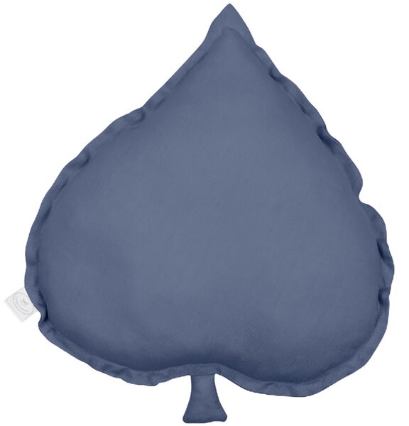 Cotton & Sweets Ľanový vankúš lipový list modrá 38×43 cm