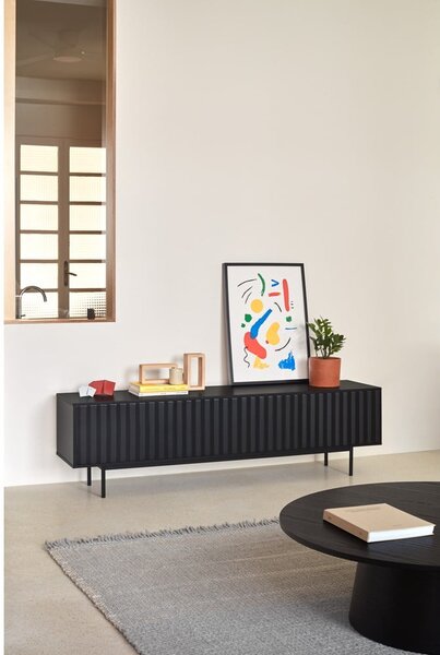 Čierny TV stolík 180x52 cm Sierra – Teulat