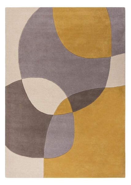Okrovožltý vlnený koberec 170x120 cm Glow - Flair Rugs
